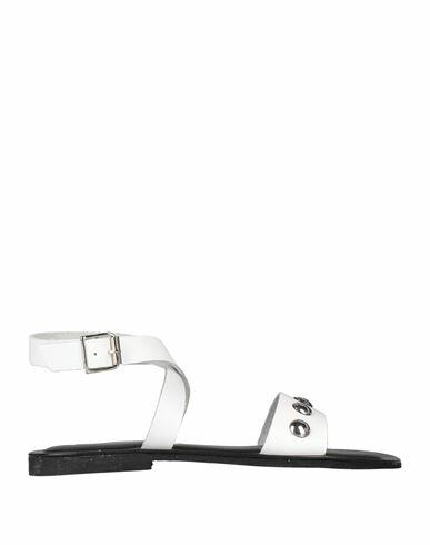 Pollini Woman Sandals White Soft Leather Cover