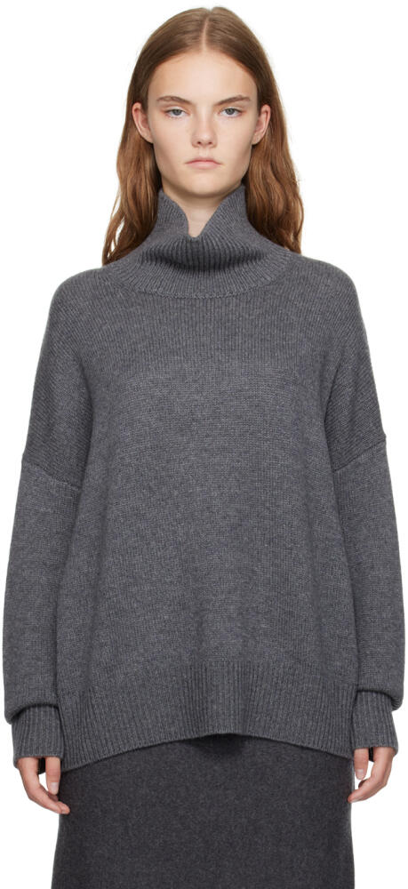 LISA YANG Gray Heidi Turtleneck Cover