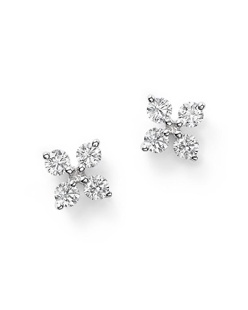 Diamond Small Clover Studs in 14K White Gold, .35 ct. t. w. Cover