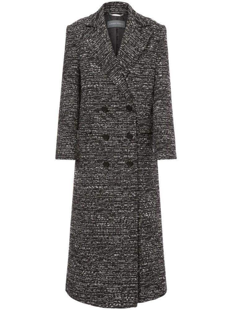 Alberta Ferretti double-breasted bouclé coat - Black Cover