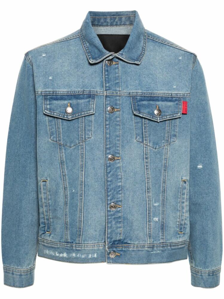 John Richmond bead-logo denim jacket - Blue Cover