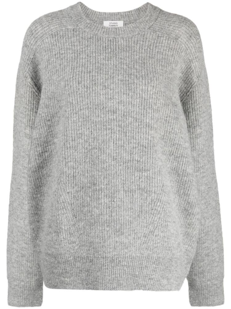 STUDIO TOMBOY chunky-knit crew-neck jumper - Grey Cover