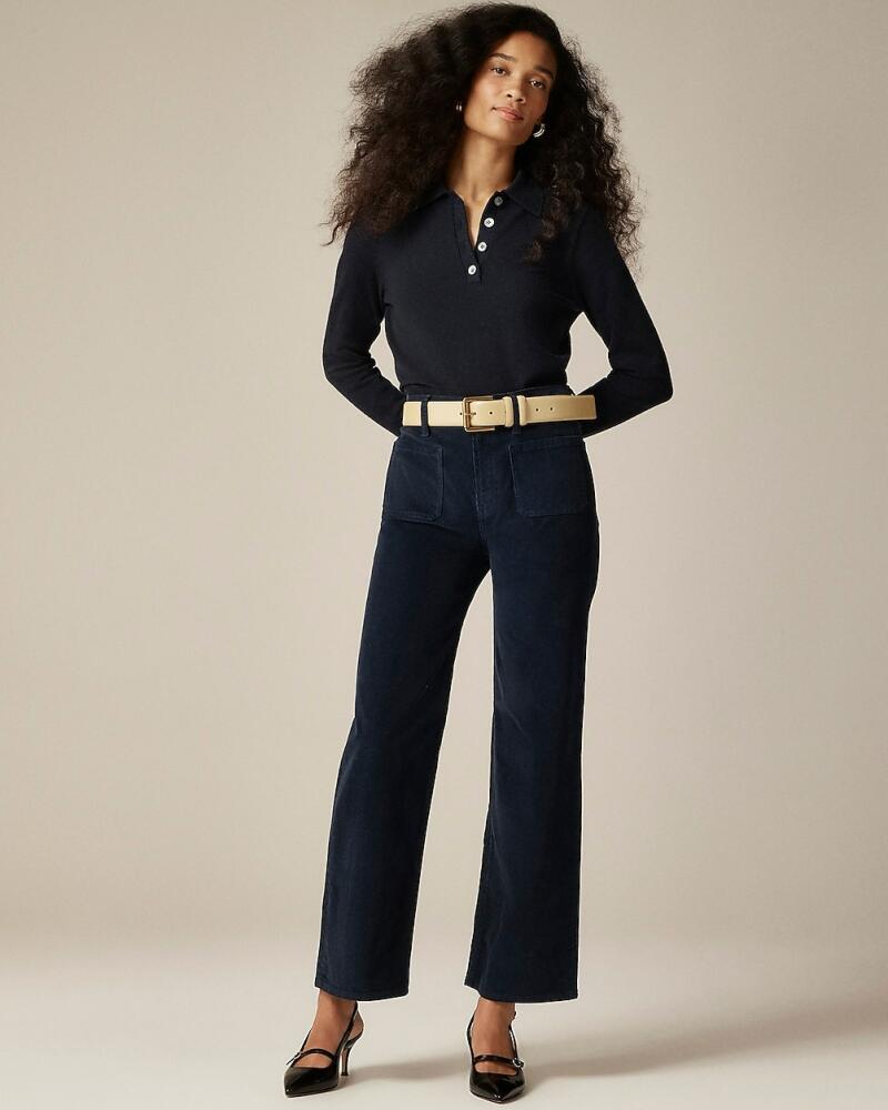 J.Crew Petite sailor slim-wide pant in stretch corduroy Cover