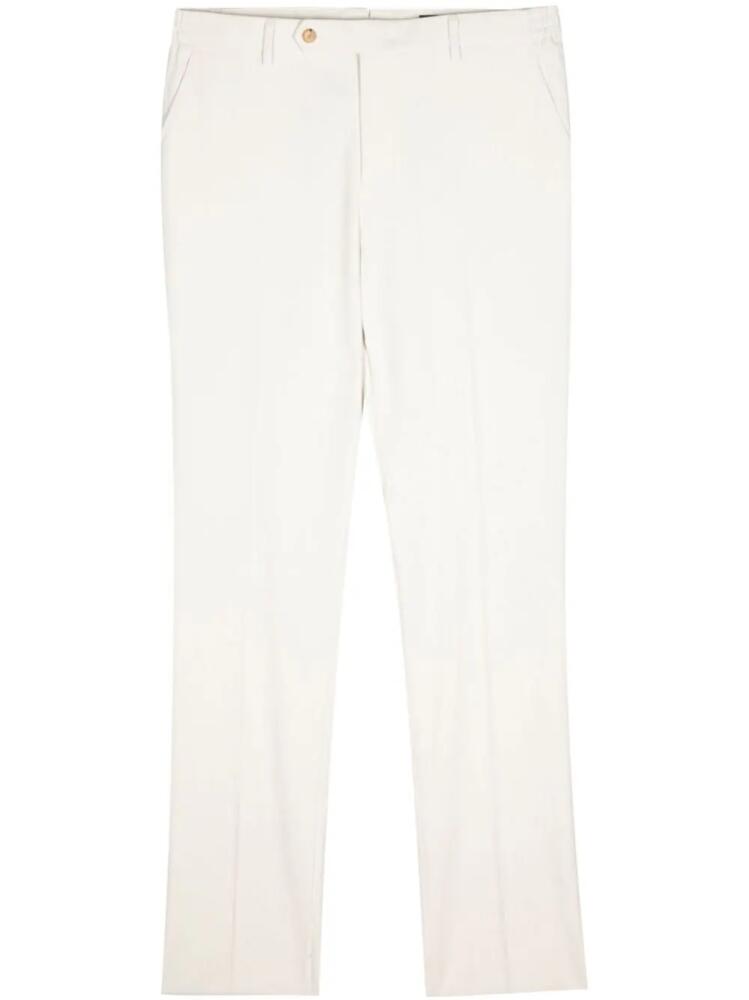 Man On The Boon. cotton-blend chino trousers - White Cover