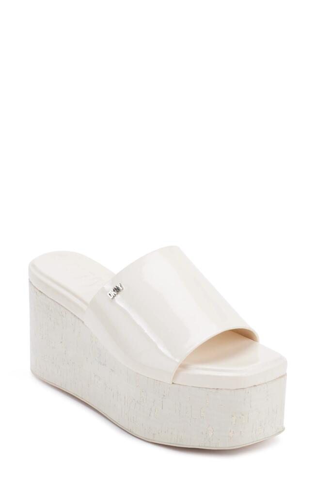 DKNY Adalira Platform Slide Sandal in Egg Nog Cover