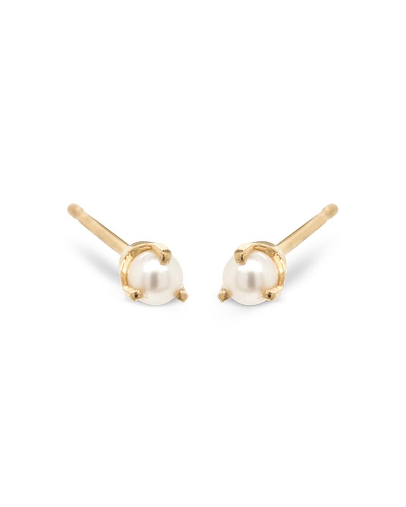 Zoe Chicco 14K Yellow Gold White Pearls Cultured Freshwater Pearl Stud Earrings Cover