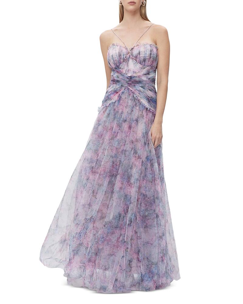 Zac Posen Halter Strap Tulle Gown Cover