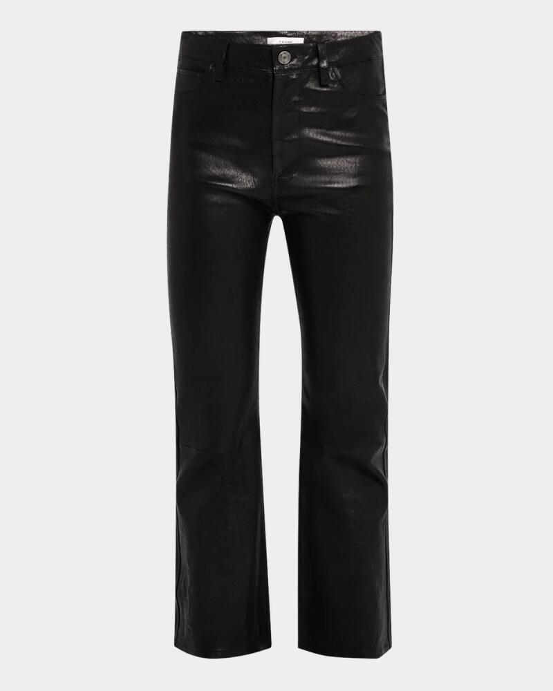 FRAME Le Crop Mini Boot Leather Pants Cover