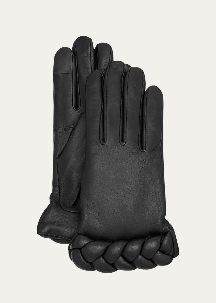 Agnelle Edith Braided Leather Gloves Cover