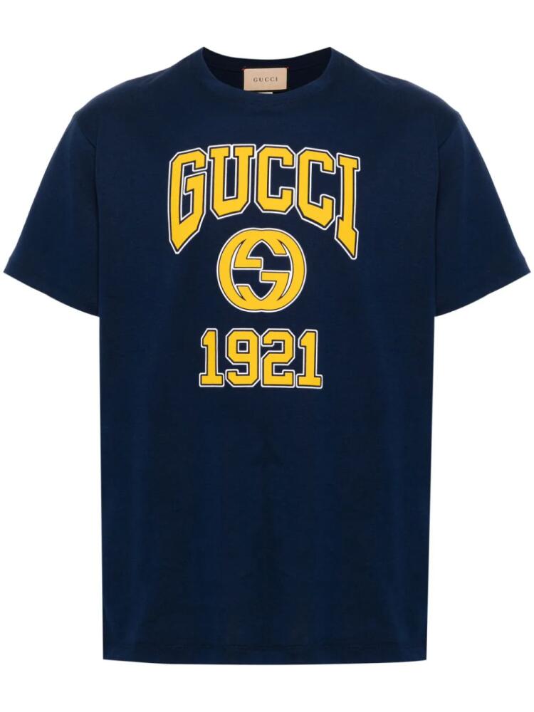 Gucci printed cotton T-shirt - Blue Cover