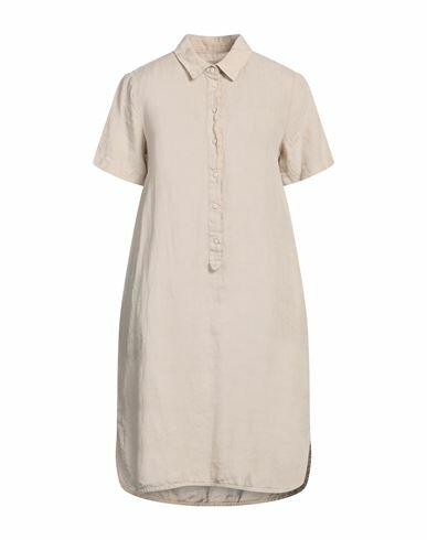 120% Lino Woman Mini dress Beige Linen Cover