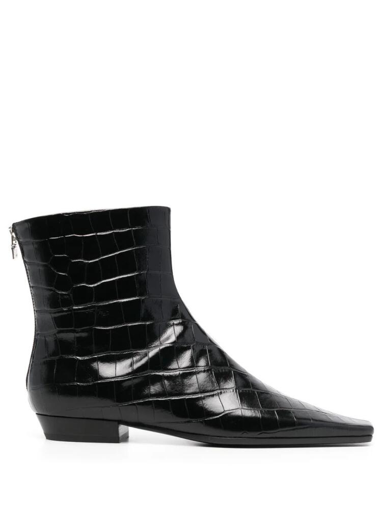 TOTEME crocodile-effect 25mm boots - Black Cover