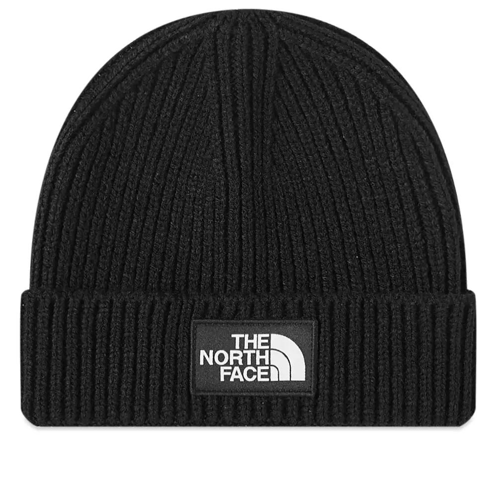 The North Face Logo Box Cuffed Beanie in Black Cover