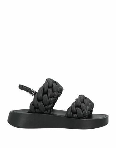 Ash Woman Sandals Black Soft Leather Cover