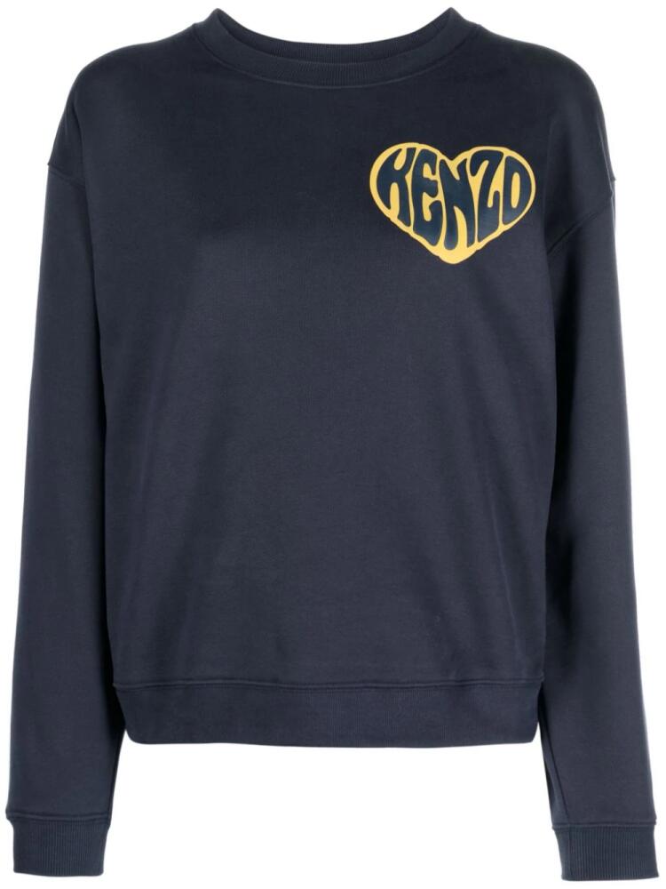 Kenzo KENZO Heart cotton sweatshirt - Blue Cover