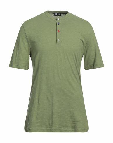 Yoon Man T-shirt Military green Cotton Cover