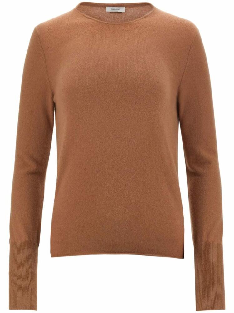 Ferragamo crew-neck cashmere jumper - Brown Cover