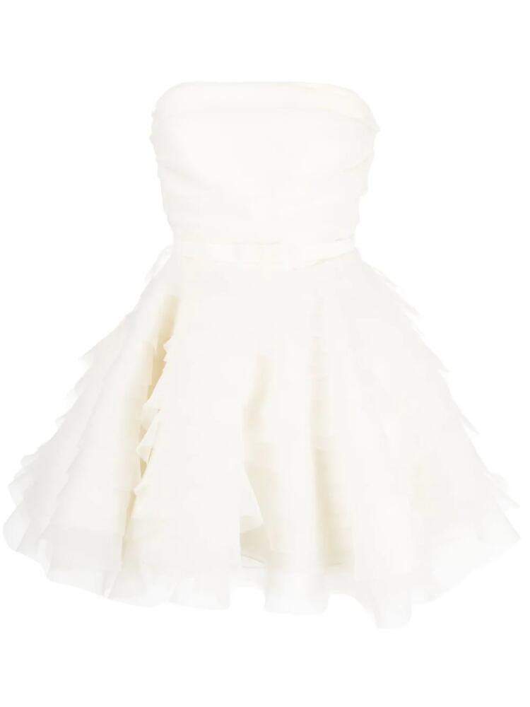 Ana Radu strapless organza minidress - White Cover