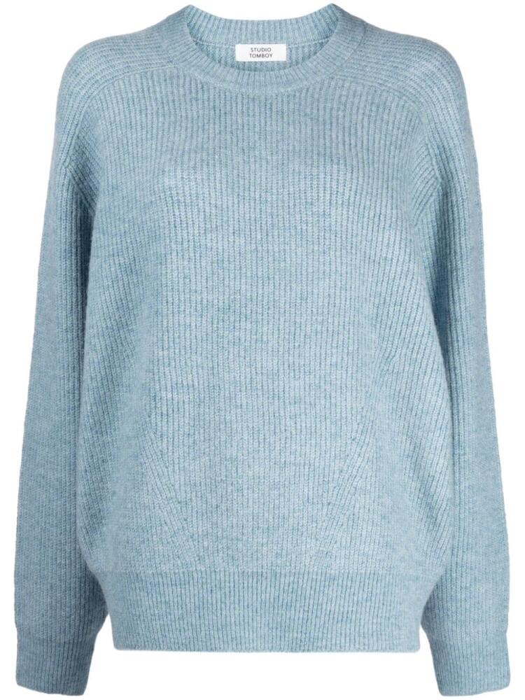 STUDIO TOMBOY chunky-knit crew-neck jumper - Blue Cover