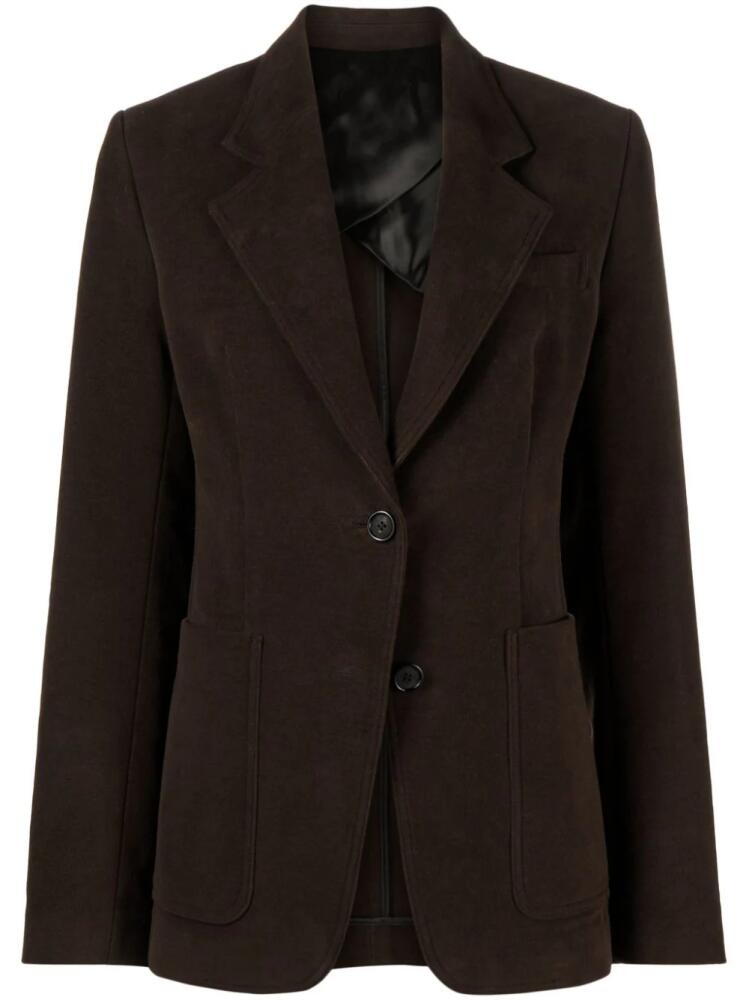 TOTEME cinched-waist moleskin blazer - Brown Cover