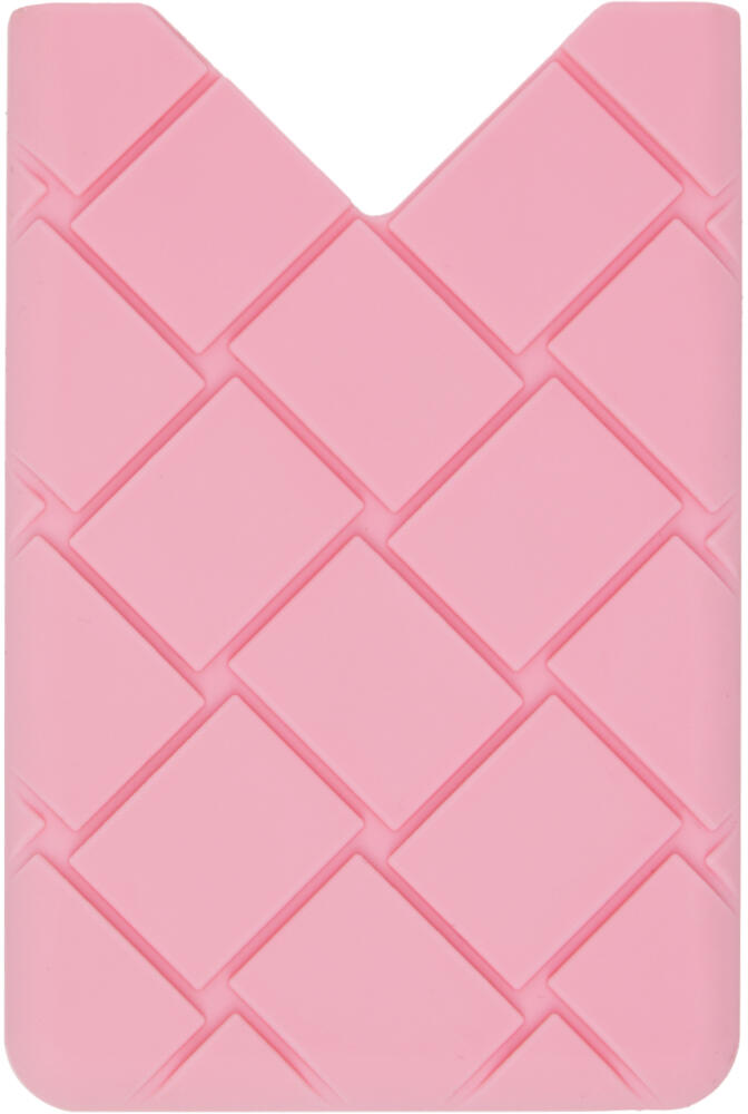 Bottega Veneta Pink Intrecciato Card Case Cover