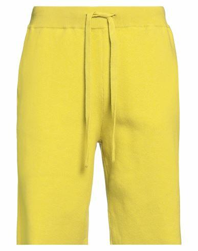 Roberto Collina Man Shorts & Bermuda Shorts Acid green Cotton, Nylon, Elastane Cover