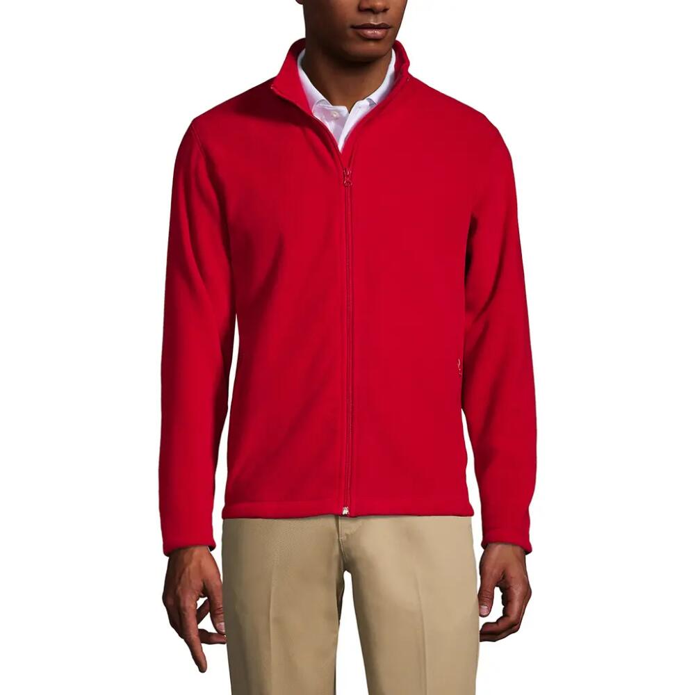 Lands' End Full-Zip Mid-Weight Fleece Jacket in Red Cover