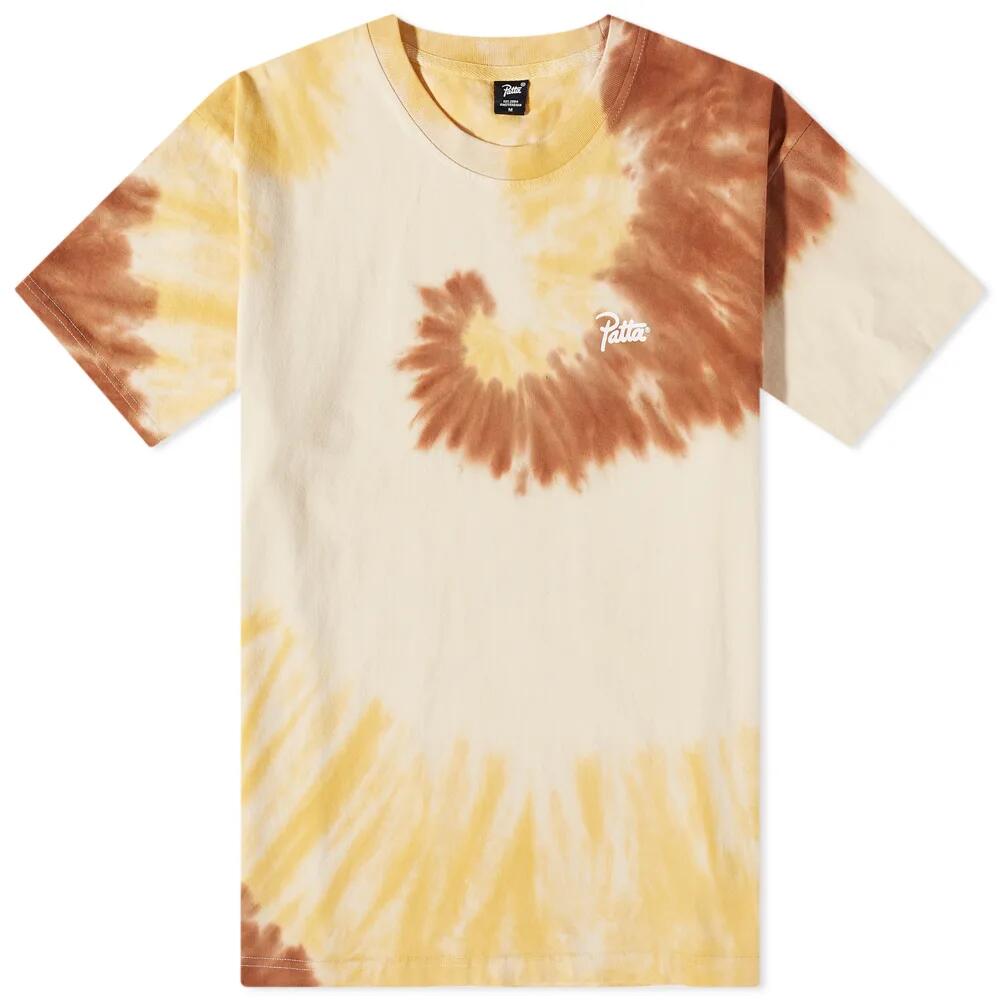 Patta Men's Tie Dye Swirle T-Shirt in Tapioca Cover