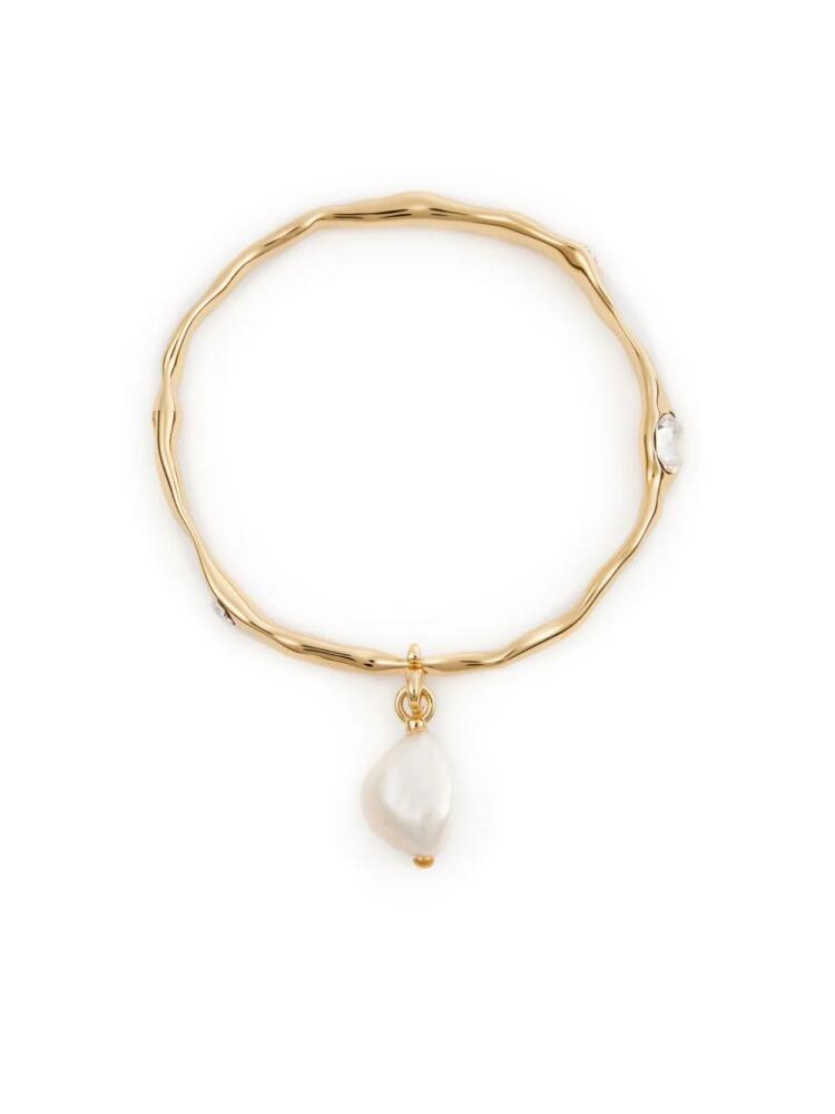 AMI Paris Crash pearl-drop bracelet - Gold Cover