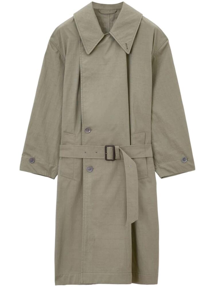 LEMAIRE belted trench coat - Green Cover