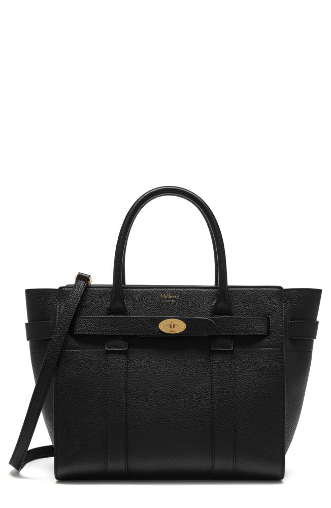 Mulberry Small Zipped Bayswater Leather Satchel in Black Cover