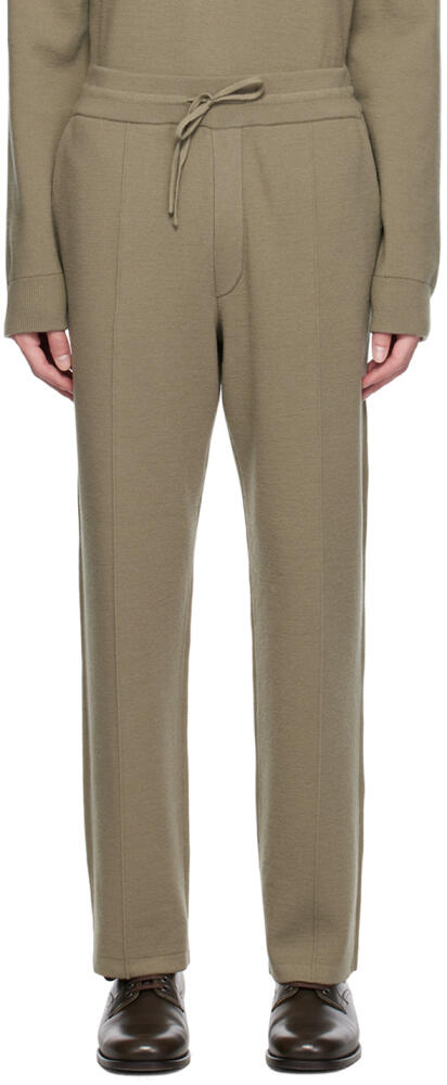 Solid Homme Khaki Pinched Seam Sweatpants Cover