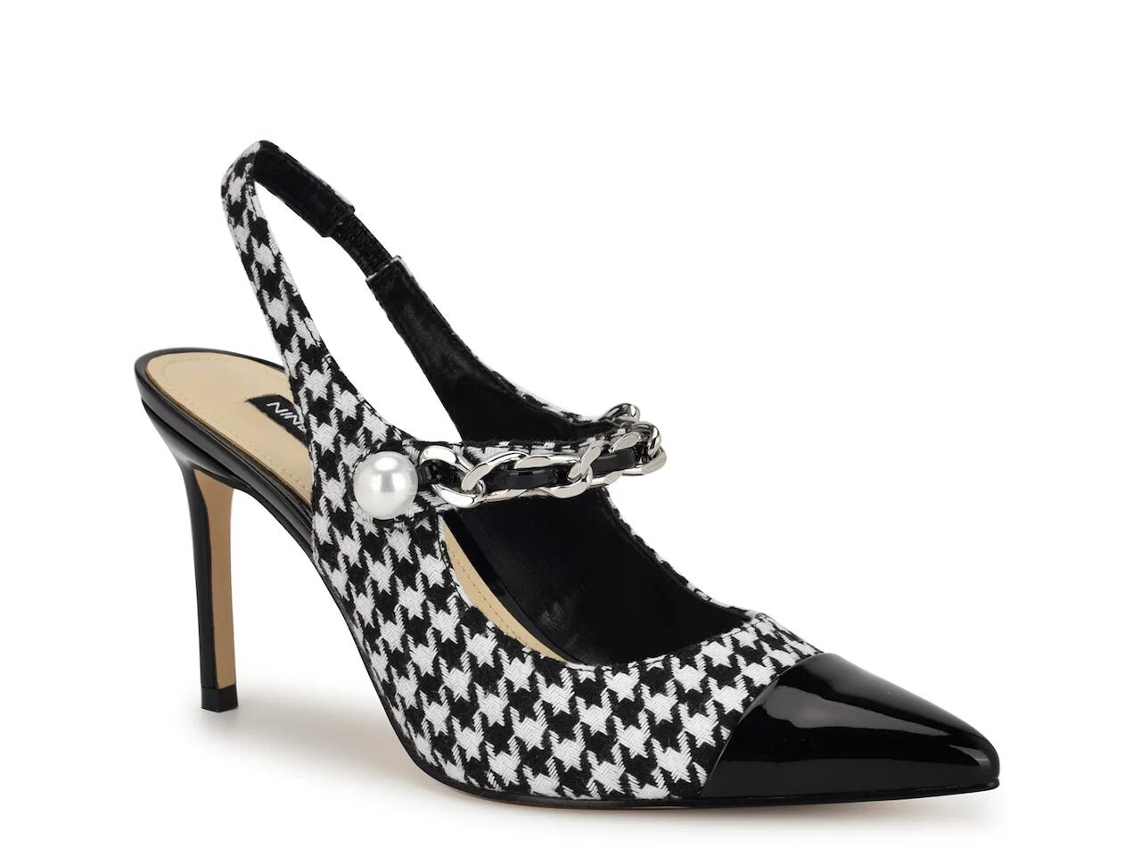 Nine West Rendez Pump | Women's | Black/White Houndstooth Cover