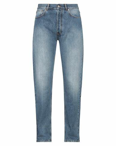 Nick Fouquet Man Jeans Blue Cotton, Hemp, Bull skin Cover