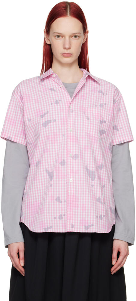 Comme des Garçons Shirt Pink Gingham Shirt Cover