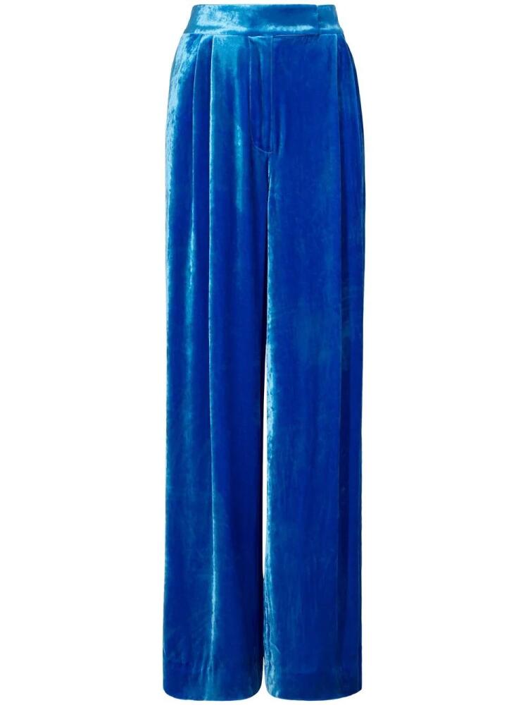 Proenza Schouler wide-leg velvet trousers - Blue Cover