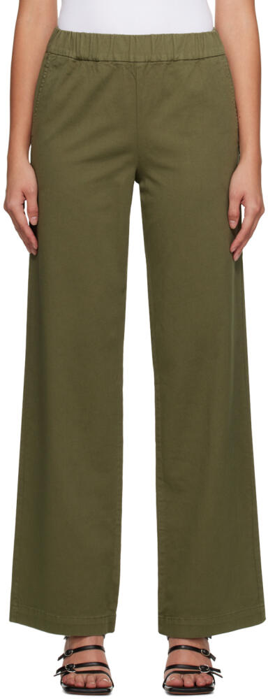 ANINE BING Khaki Koa Trousers Cover