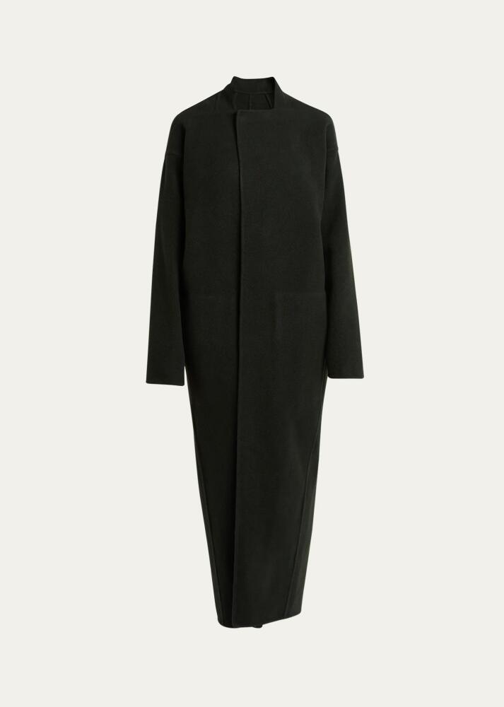 Rick Owens Long-Sleeve Double Cashmere Overcoat Cover