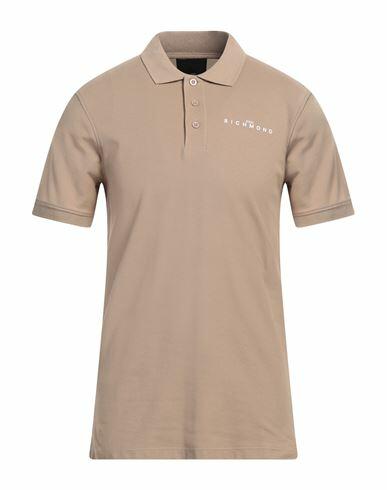 John Richmond Man Polo shirt Khaki Cotton Cover