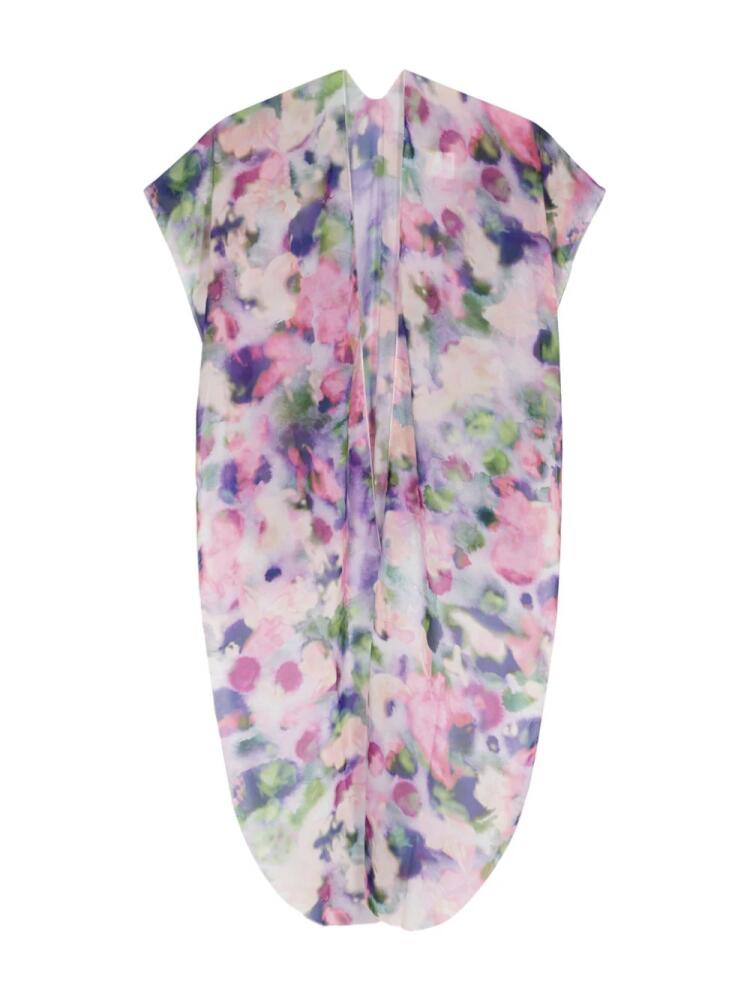 Patrizia Pepe abstract-pattern chiffon stole - Pink Cover