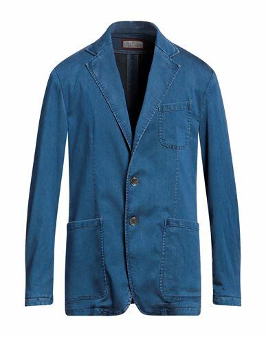 Canali Man Blazer Blue Lyocell, Polyester, Polyurethane Cover