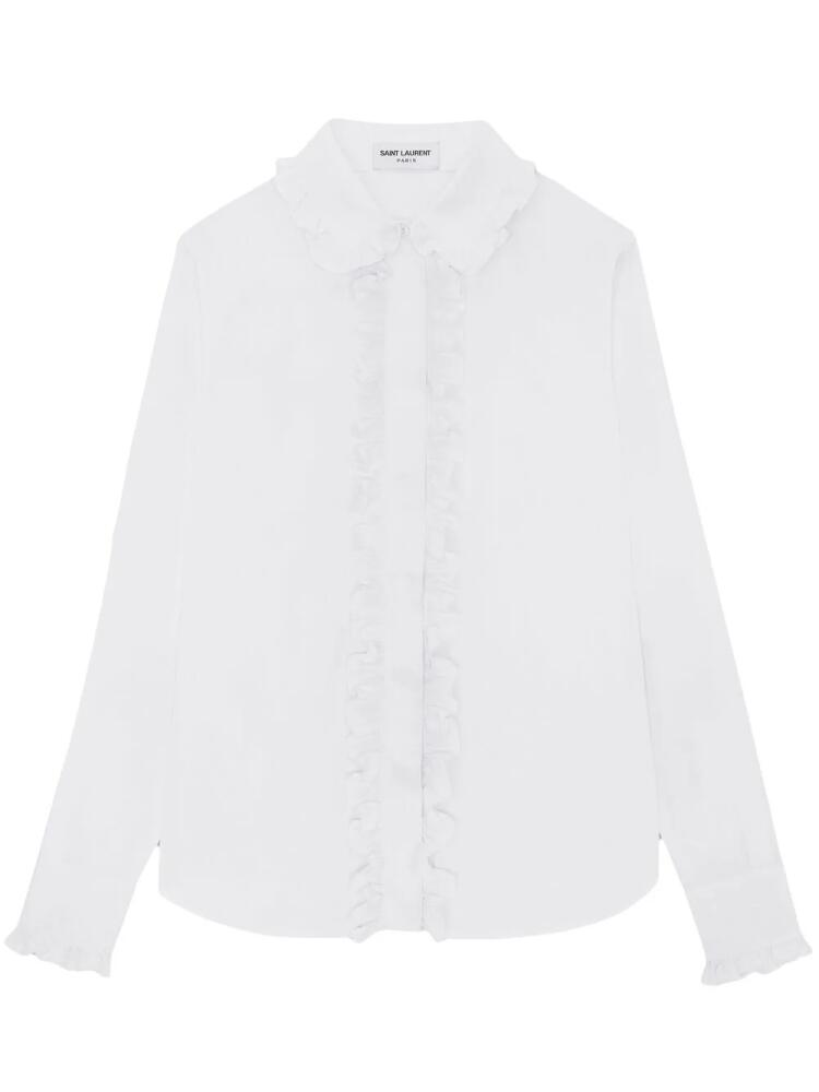 Saint Laurent ruffle-trim shirt - White Cover