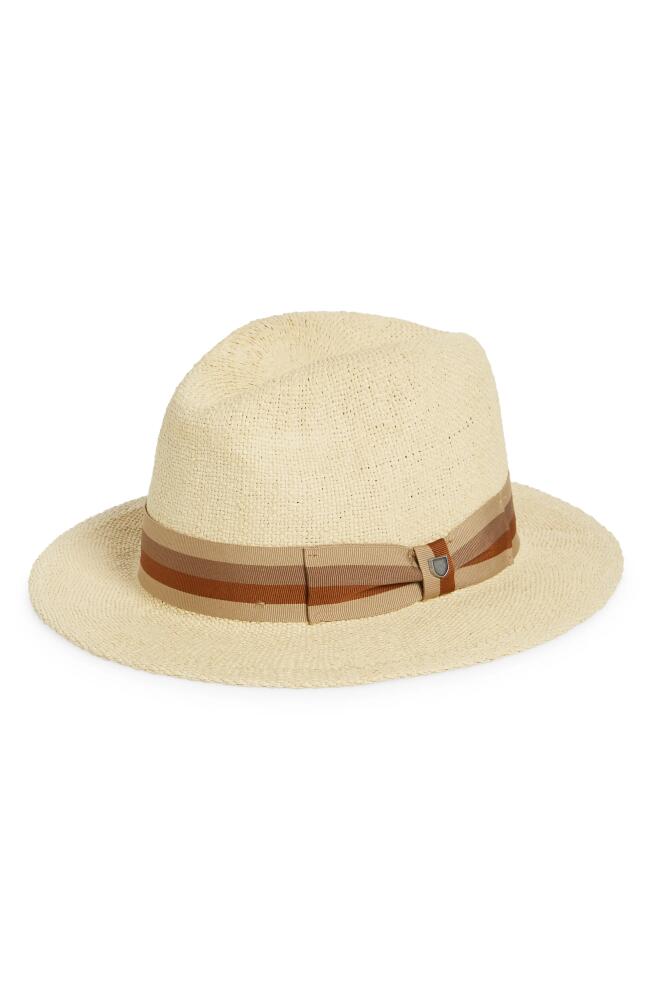 Brixton Roma Straw Fedora in Natural Cover