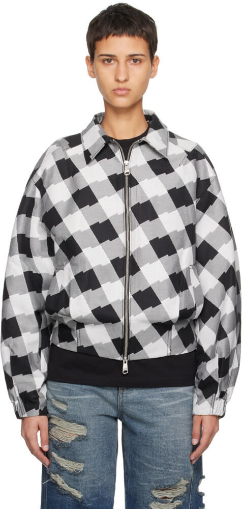 ADER error White Check Jacket Cover