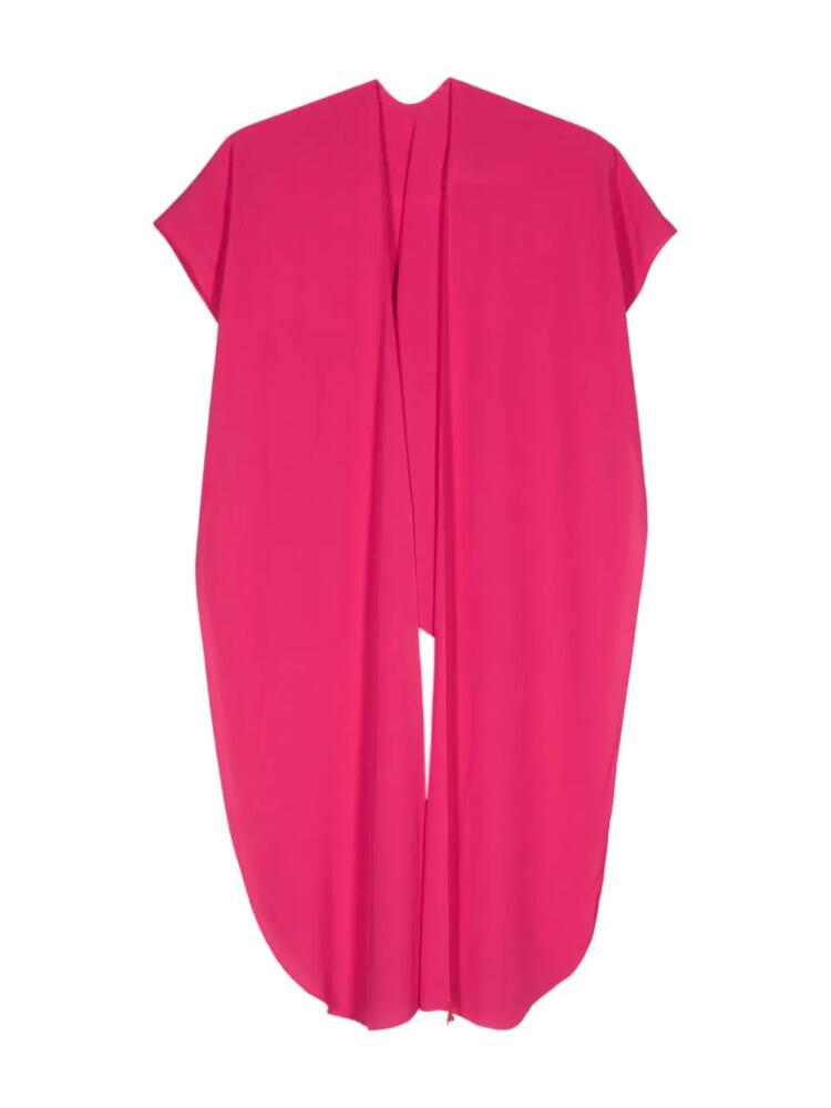 Patrizia Pepe logo-pendant crepe stole - Pink Cover