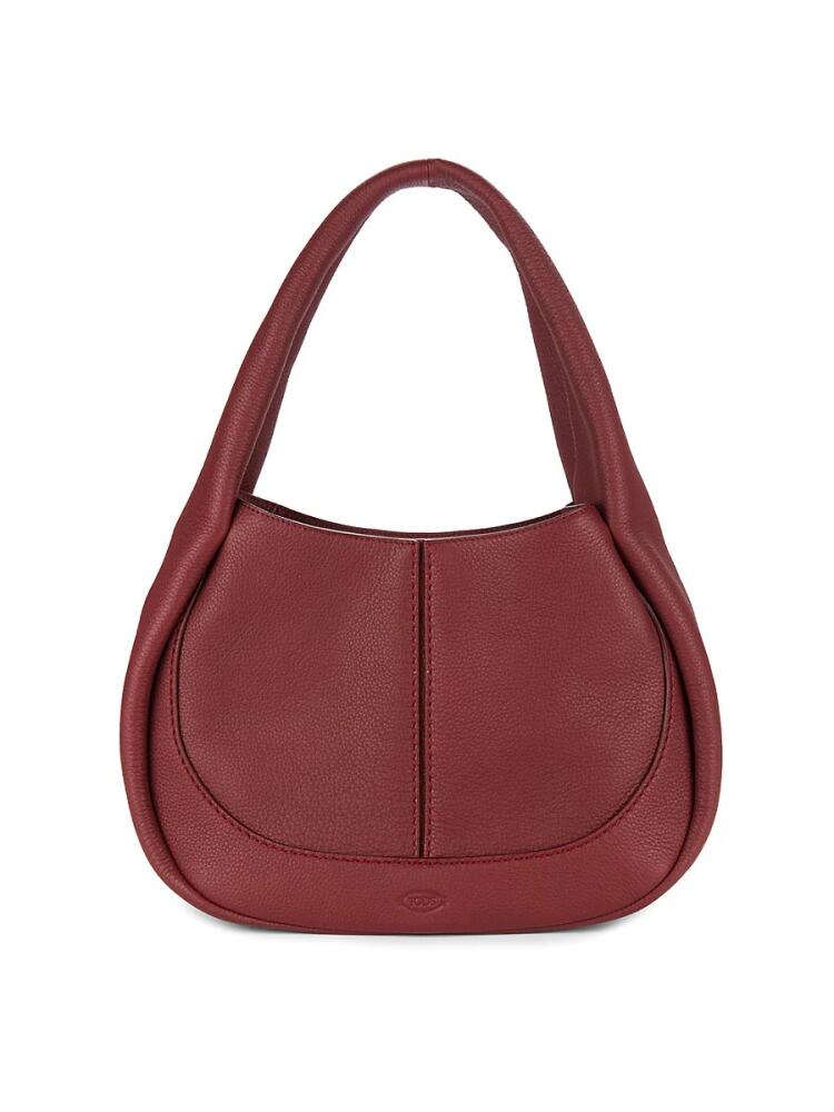 Tod's Women's Aou Leather Top Handle Bag - Amaranth Red Cover