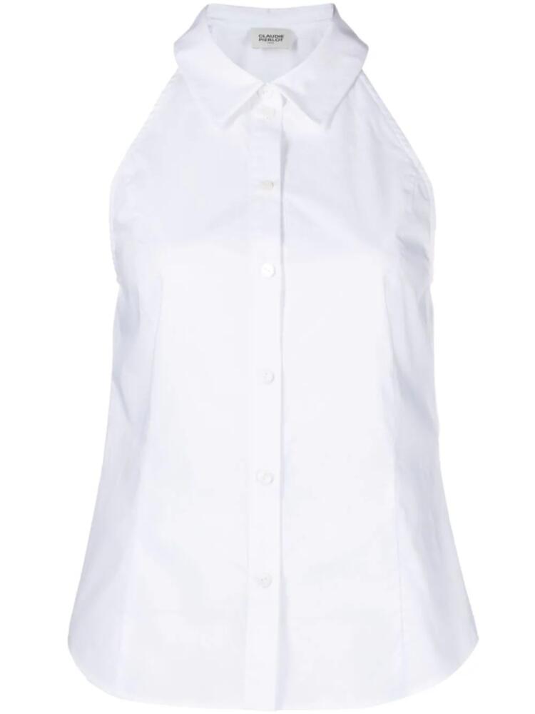 Claudie Pierlot sleeveless poplin blouse - White Cover