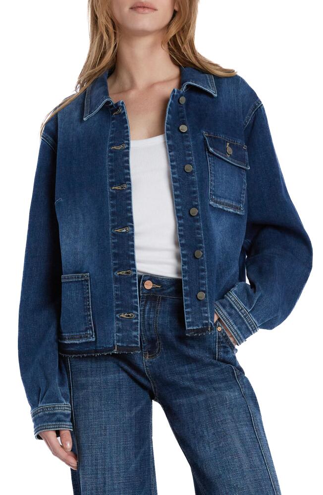 Wash Lab Denim Maddie Denim Jacket in Sail Blue Cover