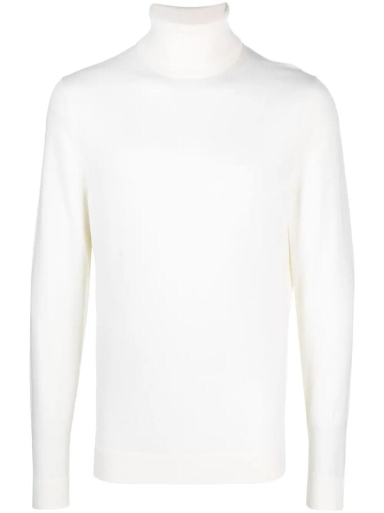 Calvin Klein logo-embroidered wool jumper - White Cover