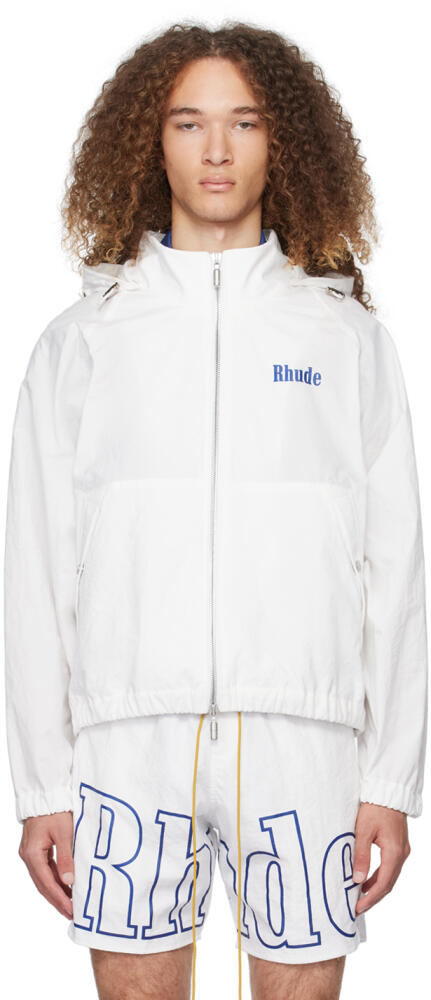 Rhude White Paneled Track Jacket Cover